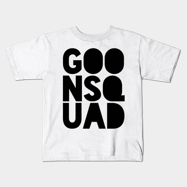 GOONSQUAD (BLACK) Kids T-Shirt by Dripsha